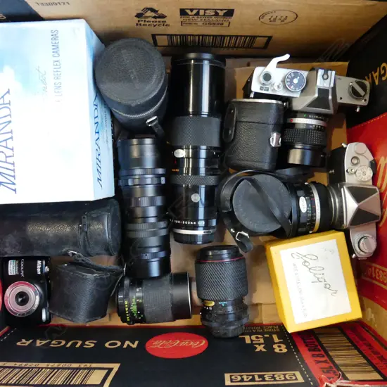 BOX LOT CAMERAS & LENSES