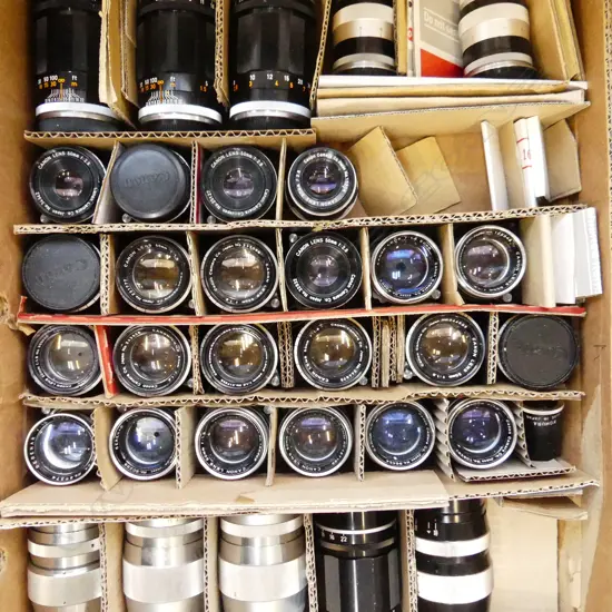 BOX LOT CAMERA LENSES