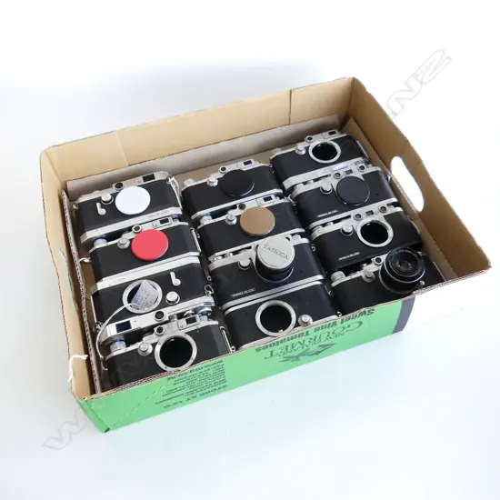 BOX OF VINTAGE CAMERAS