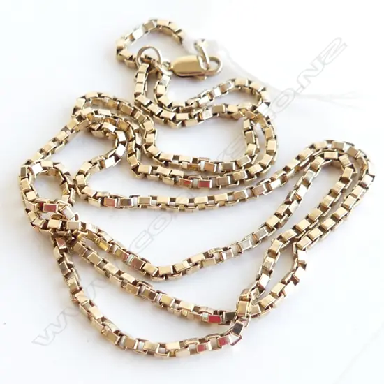 9CT BOX LINK CHAIN, 6GMS  45CM LONG