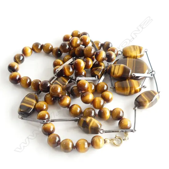 2 TIGERS EYE NECKLACES & PENDANT