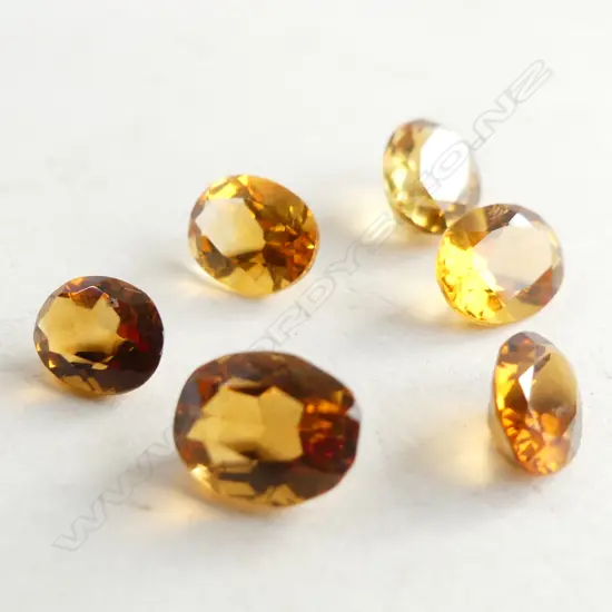 BOX 6 OVAL FACETED CITRINE, 10CT