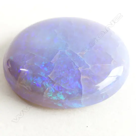 LG VINTAGE BLACK OPAL, AGE RELATED CRAZING, COLLECTORS PIECE, DIA 35MM. 74.36CT 