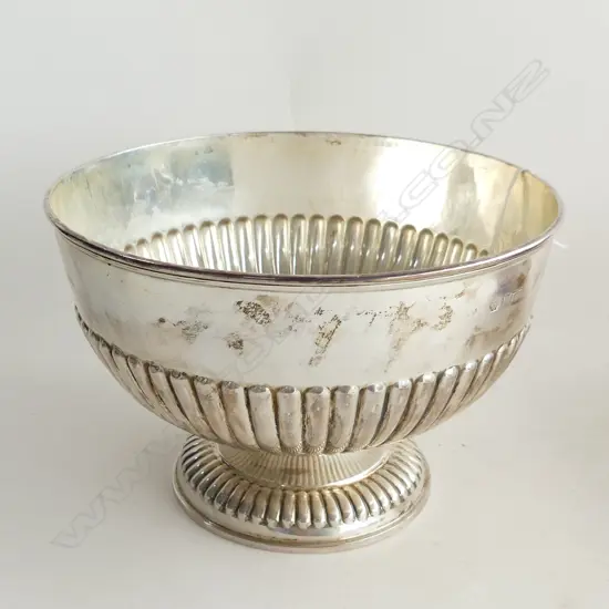 LG STG SILVER BOWL LONDON 1908 210mm dia 492 GRAMS