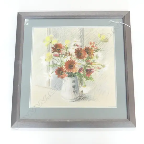 IDA EISE PASTEL STILL LIFE SIGNED 360 x 360mm