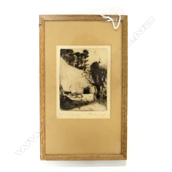 TREVOR LLOYD ETCHING ÁN OLD QUARRY' SIGNED & ENTITLED 120 x 90mm 