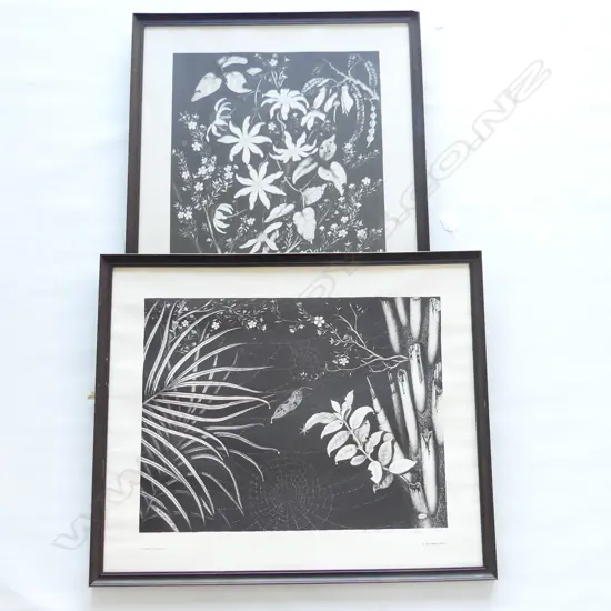 2 REI HAMON PRINTS; 'JOY' 480/600 465x370mm & OTHER (NO GLASS) 339/600