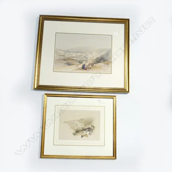 2 DAVID ROBERTS CHROMOLITHOGRAPHS 255x345 / 340x490mm