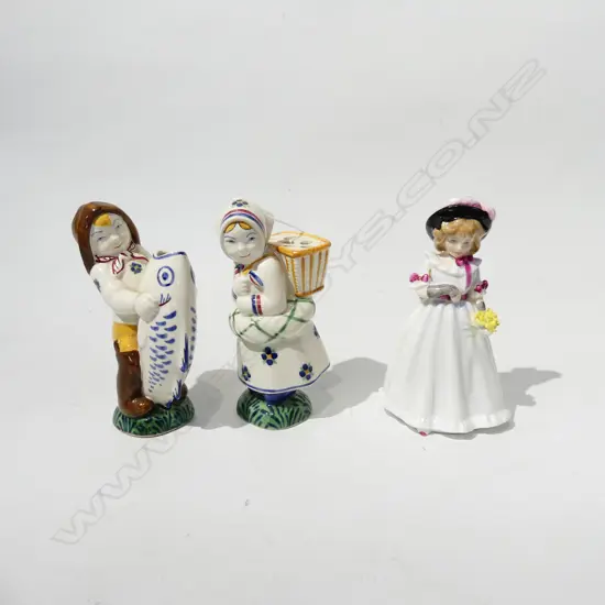 ROYAL DOULTON FIGURE SHARON + 2 DANISH FIGURES H 140 MM
