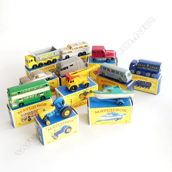 11 MATCHBOX MODEL VEHICLES, ALL BOXED L.80mm