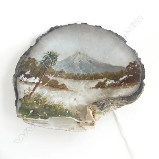 JP BACKHOUSE COLONIAL PAINTING ON MOP SHELL