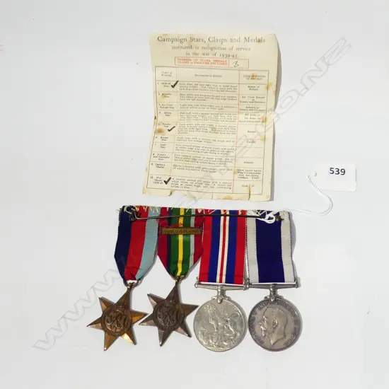 4 WWII MEDALS; 1939-45 STAR, PACIFIC STAR BURMA, 1939-45 MEDAL, OTHER
