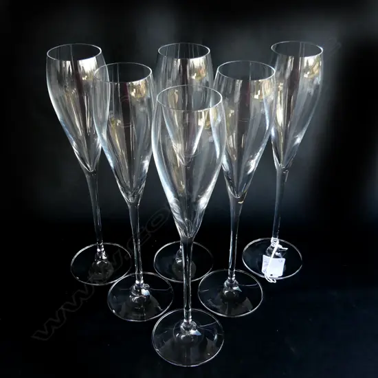 6 SPIEGELAU CHAMPAGNE FLUTES H.260mm