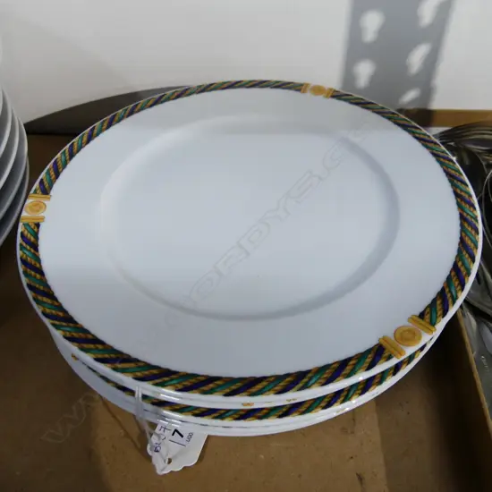 8 CHRISTIAN DIOR 'TORSADIOR' SIDE PLATES 215mm dia