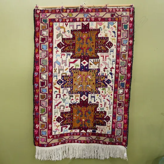 HAND WOVEN TRIBAL RUG 1450x1000mm