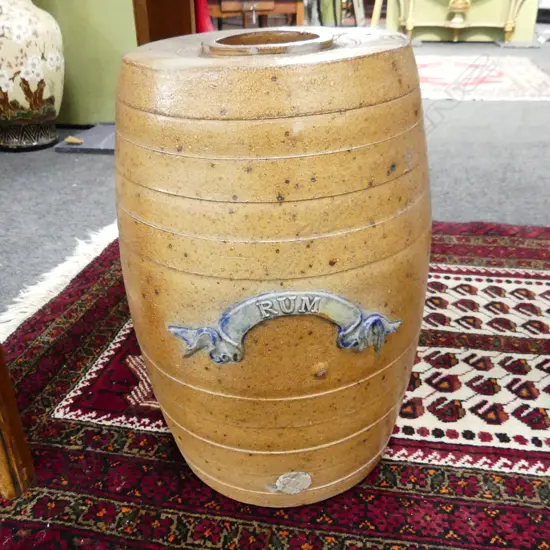 LG SALT GLAZED 'RUM' CROCK - LAMBETH H.420mm
