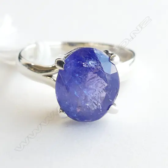 TANZANITE & SILVER DRESS RING