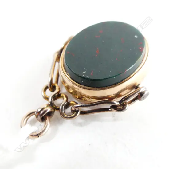 15CT CARNELIAN / BLOODSTONE FOB SPINNER