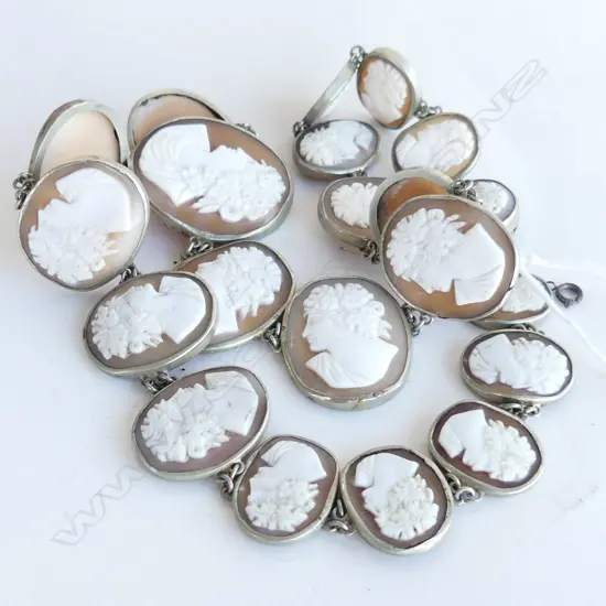 LONG CAMEO NECKLACE, L 530MM, 62.8GMS