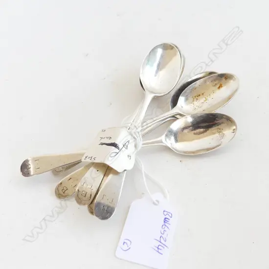 6 WILLIAM IV STG SILVER TEASPOONS LONDON 1837 77g