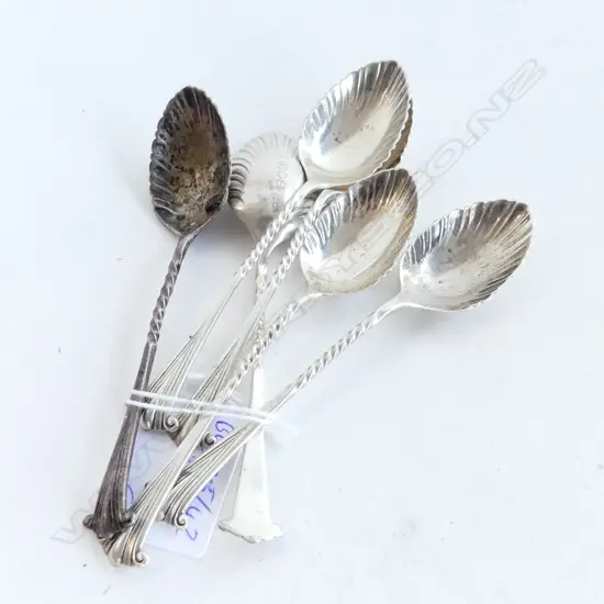 6 STG SILVER TEASPOONS LONDON 1915 59g