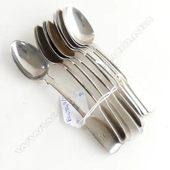 8 STG SILVER TEASPOONS, 3 EXETER 1845, 5 LONDON 1845 185 GRAMS