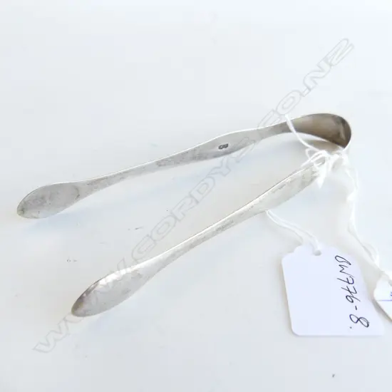 LONDON 1814 PR SILVER PLAIN BALUSTER SUGAR TONGS 
