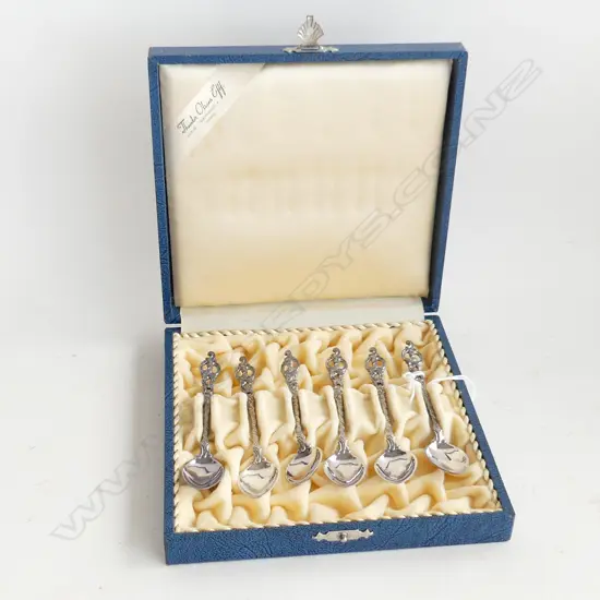 CASED SET OF NORWEGIAN STG SILVER TEASPOONS 50g