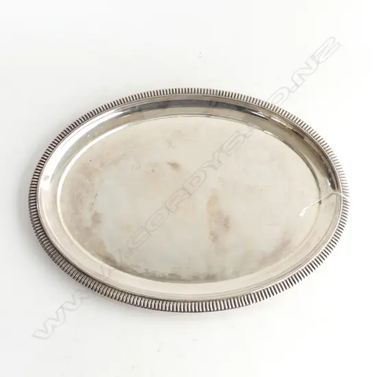 GERMAN 925 SILVER OVAL TRAY 365x270mm 510 GRAMS