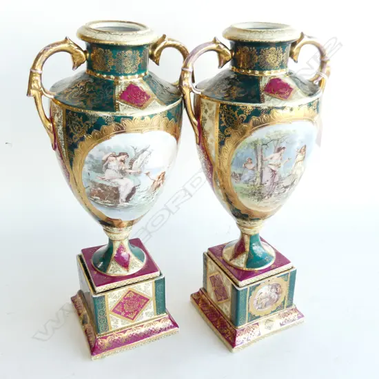  PR NEO-CLASSICAL GERMAN URNS, H.370mm