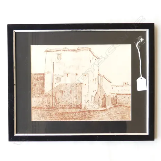 JOHN WEEKS - FRAMED MOROCCAN SKETCH 195 X 260MM