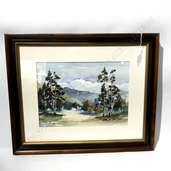 ISMAY COULING, MOUNTAIN LAKE SCENE, WATERCOLOUR, SIGNED 370 X 270MM