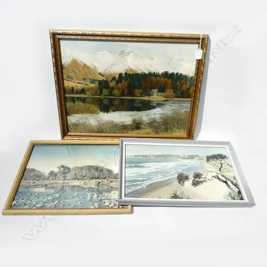 3 WHITES AVIATION HAND COLOURED PRINTS LARGEST 370x480mm