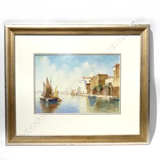 J. DA CASTRO, VENETIAN CANALS, WATERCOLOUR SIGNED, 350 X 250MM