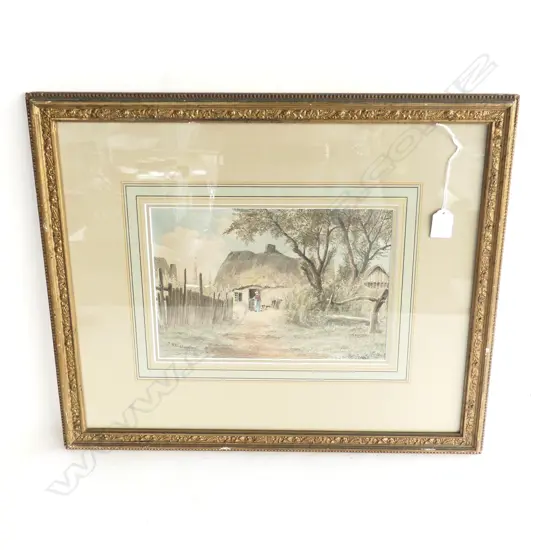 W/C ENGLISH COTTAGE SCENE SIGNED WAGSTAFF H470MM W560MM