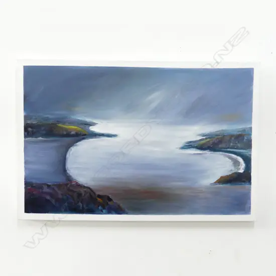 VAL ENGER 'EVENING MU0RIWAI' OIL ON CANVAS 870 X 550MM