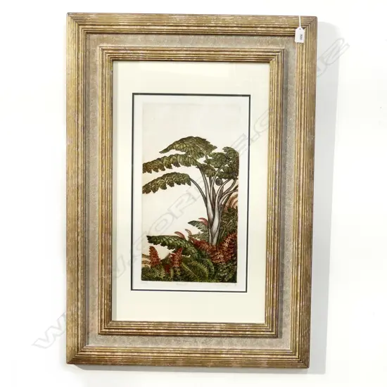 MARY E. TAYLOR 'FERNS II' ETCHING 1998 39/150 460x270mm