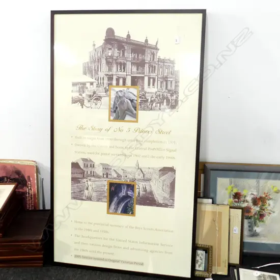 'THE STORY OF NO5 PRINCES ST', FRAMED PRINT, 1400 x 760mm