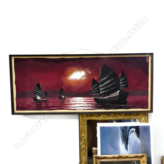 EARLY HONG KONG OIL ON CANVAS L1500MMH600MM