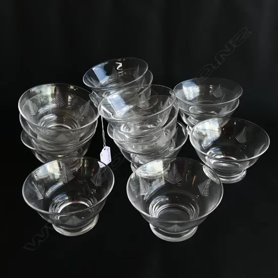 15 STUART CRYSTAL WOODCHESTER / FERN SMALL FOOTED BOWLS 115mm dia