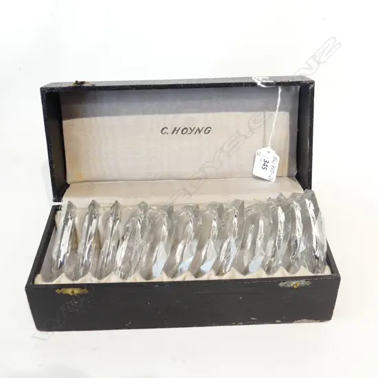 BOXED SET 12 VINTAGE GLASS COASTERS