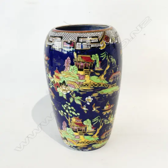 EARLY ROYAL WINTON VASE, ORIENTAL DECORATION, H.190mm