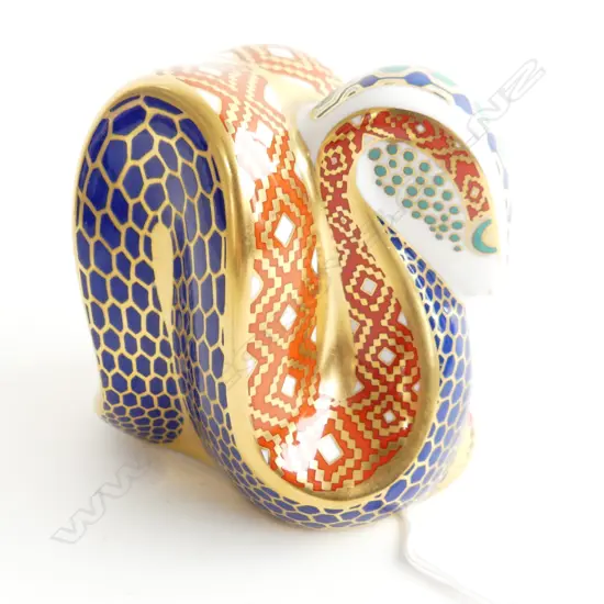 ROYAL CROWN DERBY IMARI SNAKE PAPERWEIGHT H.80mm 
