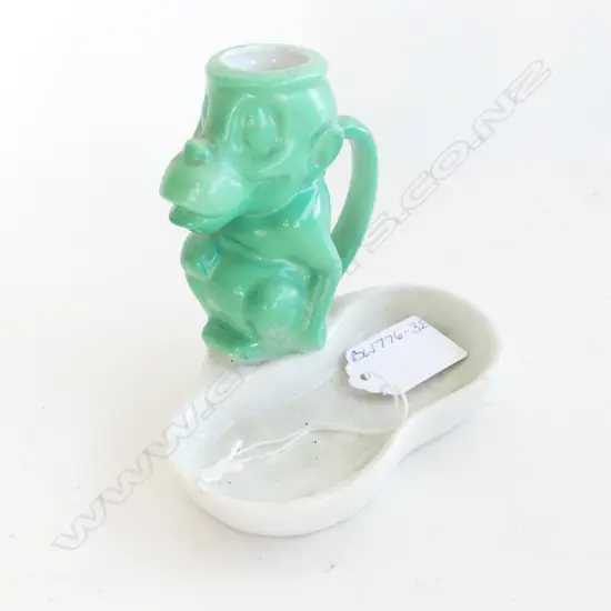 GREEN MONKEY CANDLE HOLDER, H.40mm