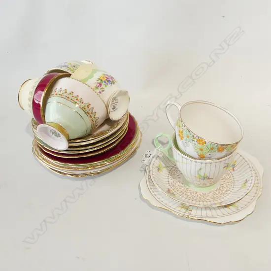 6 ASST TRIOS INCL ROYAL ALBERT PRUDENCE, TUSCAN ETC..