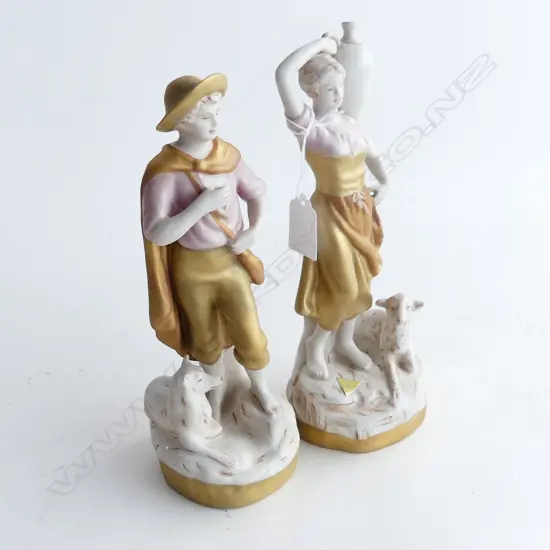 PR CHARMING ROYAL DUX BOHEMIA FIGURES, SHEPHARD & SHEPARDESS, H.250mm