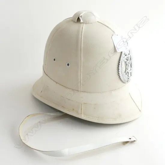 WHITE SUMMER POLICE HELMET  SIZE M