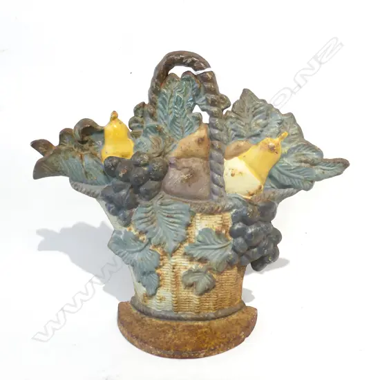 CAST IRON FRUIT BASKET DOOR STOP H.210mm