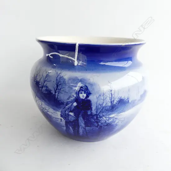 ROYAL DOULTON BLUE CHILDREN JARDINERE, H.190mm