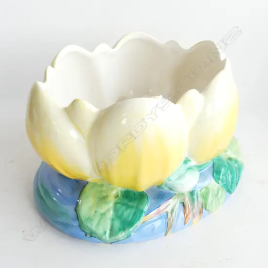 CLARICE CLIFF YELLOW BUTTERCUP BOWL,W.230mm